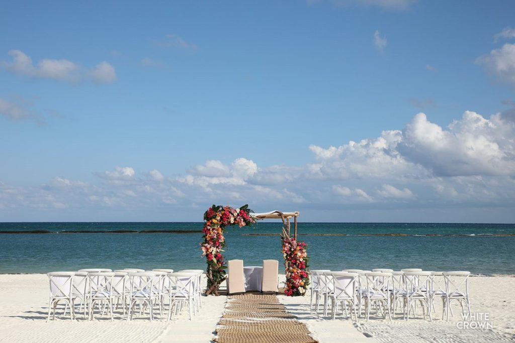 beach wedding location at fairmont mayakoba