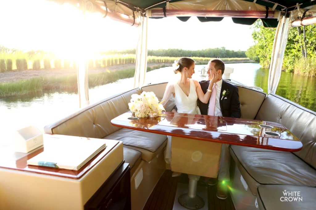 romantic boat ride with the newlyweds at fairmont mayakoba