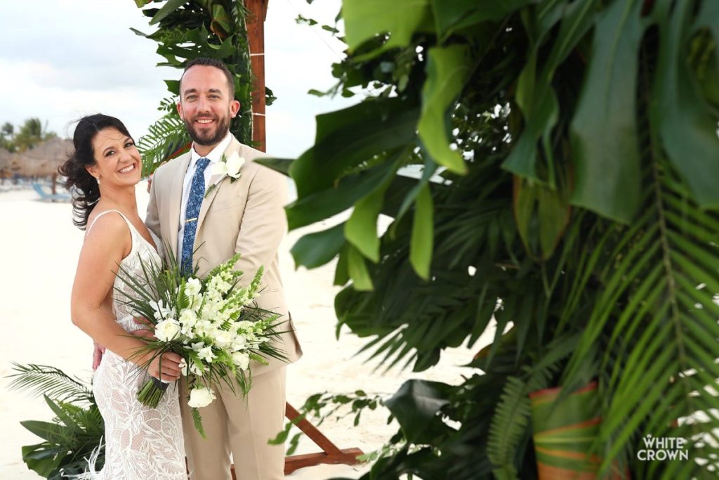 mary and jeff just married couple at fairmont mayakoba