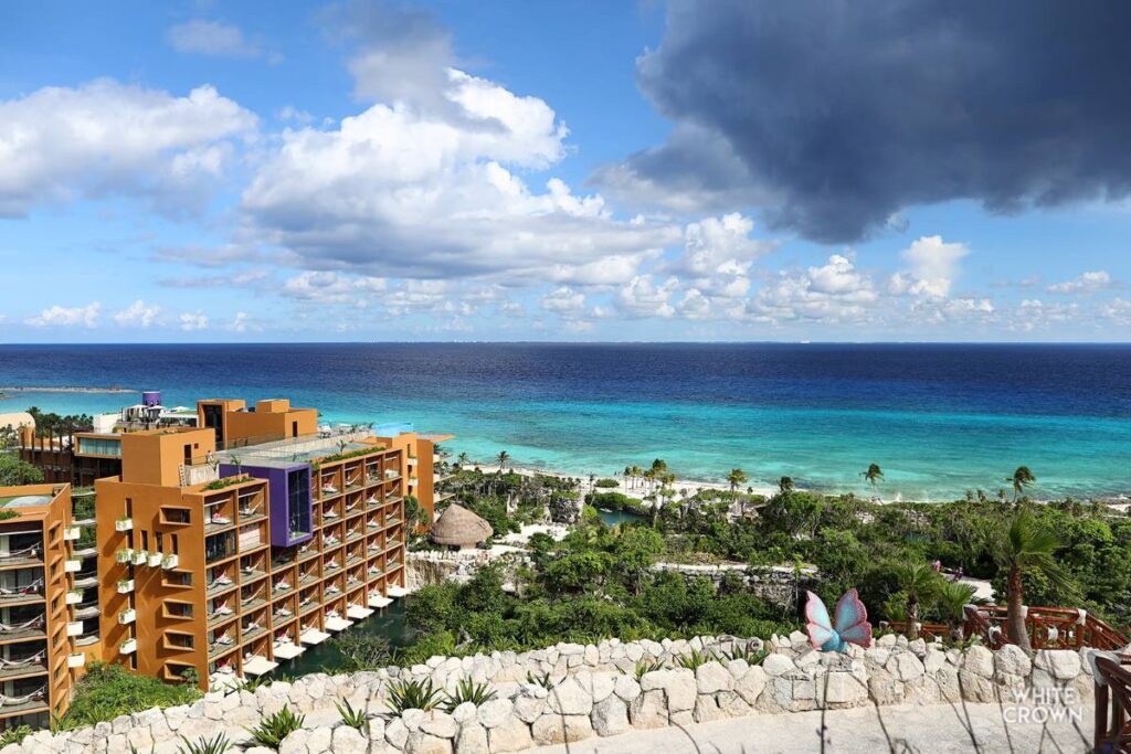 aerial view of a luxurious family friendly resort in the riviera maya